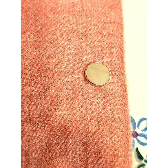 Cashmere Button Shawl Cape 74 x 26in Salmon Warm Comfort Soft Coquette Old Money - Picture 3 of 4